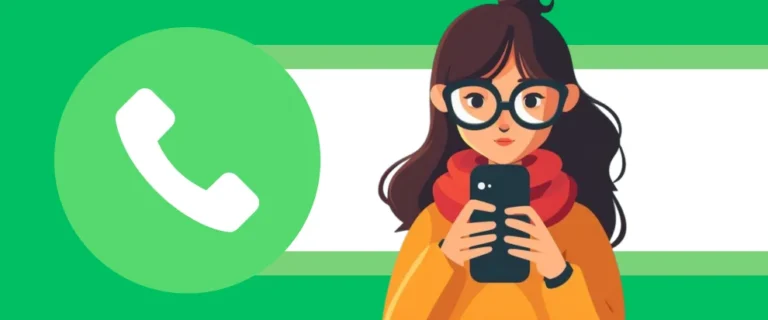 woman with phone illustration