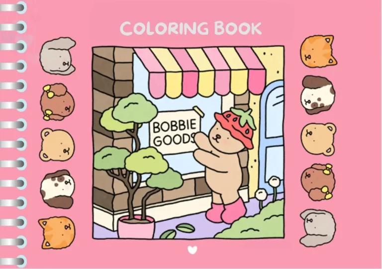 cute animal coloring book cover